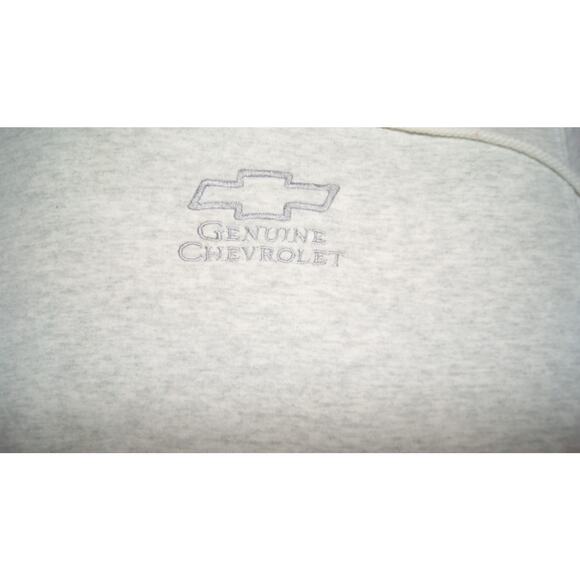Vintage 90s Genuine Chevrolet Gray Large Hoodie Sweatshirt Chevy FOTL Embroider - Picture 4 of 10